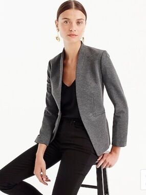 NEW J. Crew Going Out Blazer in Heather Dove Gray Grey Stretch Twill Sz 12 NWT